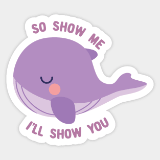 BTS whale plush so show me i'll show you Sticker